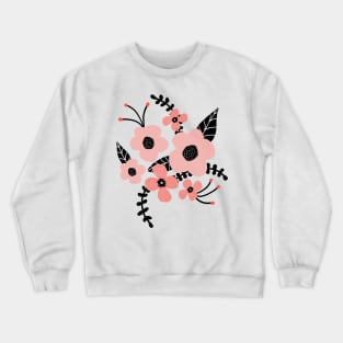 Pretty trendy coral flowers Crewneck Sweatshirt